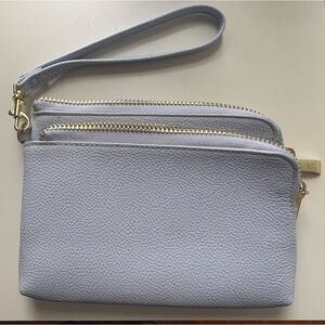Light Blue Wristlet Clutch